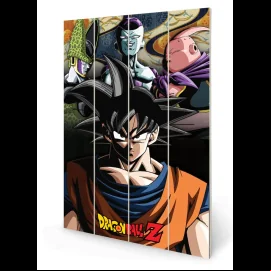Poster DRAGON BALL Z - Under The Shadow of Evil - Impression sur bois 40x59cm 