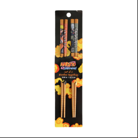 NARUTO SHIPPUDEN - Naruto & Kakashi - Set 2 Paires de baguettes 22.5cm 