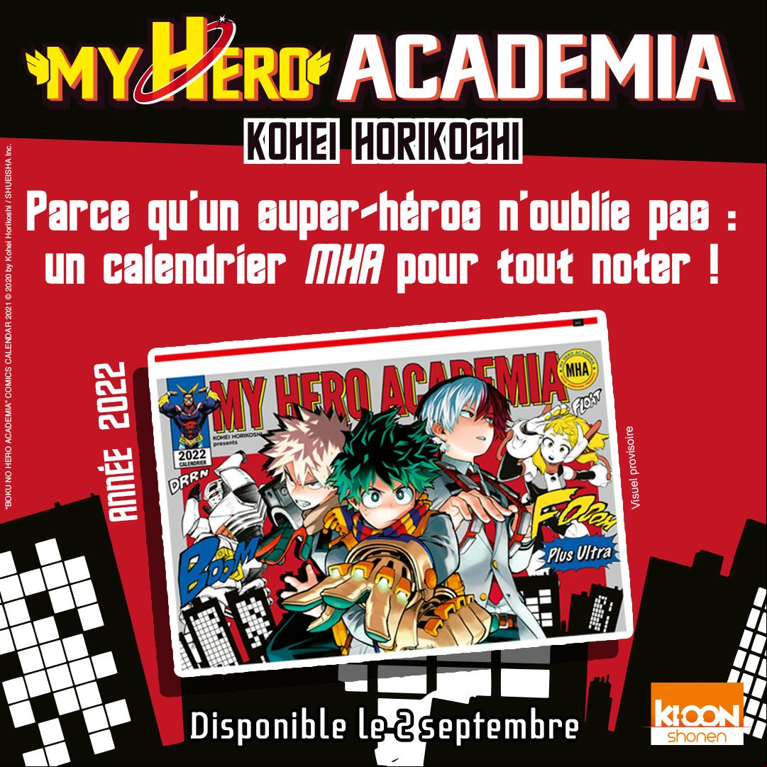 Manga - Manhwa - My Hero Academia - Calendrier 2022 - Ki-oon